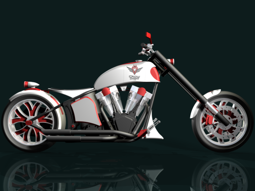 摩托车chopper-motorbike-crow-design-stp格式缩略图